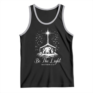Be The Light Christian Christmas Tank Top Nativity Scene Bible Verse TS11 Black Athletic Heather Print Your Wear