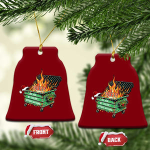 Funny Lil Dumpster Fire 2025 Ceramic Ornament The Year We Couldnt Afford Anything TS11 Print Your Wear