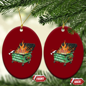 Funny Lil Dumpster Fire 2025 Ceramic Ornament The Year We Couldnt Afford Anything TS11 Print Your Wear