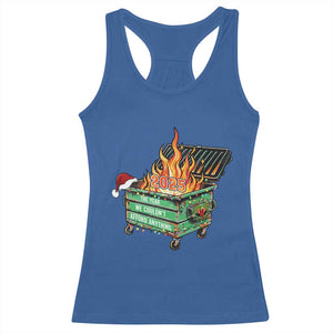Funny Lil Dumpster Fire 2025 Racerback Tank Top The Year We Couldnt Afford Anything TS11 Royal Blue Print Your Wear