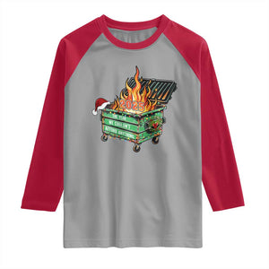 Funny Lil Dumpster Fire 2025 Raglan Shirt The Year We Couldnt Afford Anything TS11 Sport Gray Red Print Your Wear