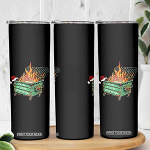 Funny Lil Dumpster Fire 2025 Skinny Tumbler The Year We Couldnt Afford Anything TS11 Print Your Wear
