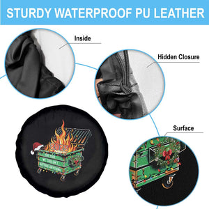 Funny Lil Dumpster Fire 2025 Spare Tire Cover The Year We Couldnt Afford Anything TS11 Print Your Wear