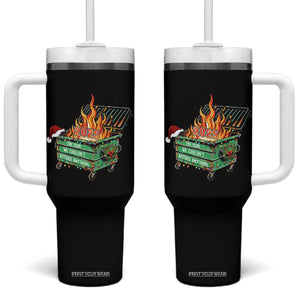 Funny Lil Dumpster Fire 2025 Tumbler With Handle The Year We Couldnt Afford Anything TS11 One Size: 40 oz Black Print Your Wear
