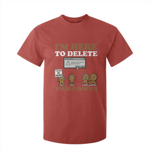 Funny Christmas I Am Here To Delete Your Cookie T Shirt For Kid Xmas Gingerbread Lover TS11 Red Print Your Wear