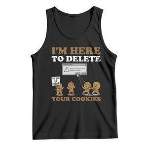 Funny Christmas I Am Here To Delete Your Cookie Tank Top Xmas Gingerbread Lover - Print Your Wear