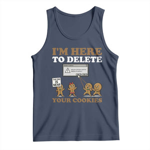 Funny Christmas I Am Here To Delete Your Cookie Tank Top Xmas Gingerbread Lover - Print Your Wear