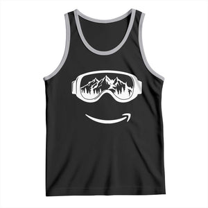 Funny Skiing Snowboard Tank Top Snow Goggles Snow Mountain Winter Sport TS11 Black Athletic Heather Print Your Wear