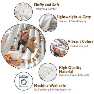 Christmas Gingerbread Throw Blanket Funny Do You Know The Muffin Man TS11 Print Your Wear