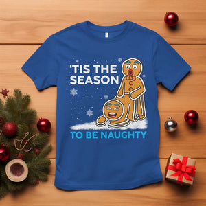 Funny Tis The Season To Be Naughty Dirty Christmas T Shirt Xmas Adult Humor TS11 Royal Blue Print Your Wear