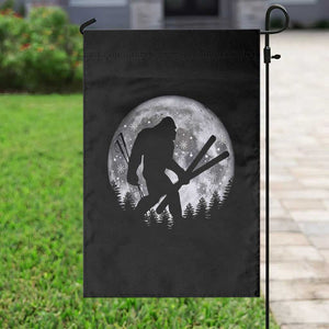 Funny Skiing Bigfoot Ski Winter Sport Moon Garden Flag TS11 Print Your Wear