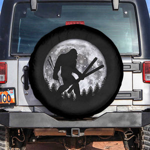 Funny Skiing Bigfoot Ski Winter Sport Moon Spare Tire Cover TS11 No hole Black Print Your Wear