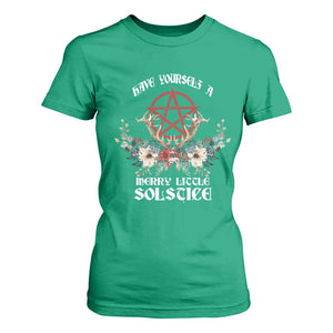 Have Yourself A Merry Little Solstice T Shirt For Women Yule Pagan Christmas Pentagram TS11 Irish Green Print Your Wear