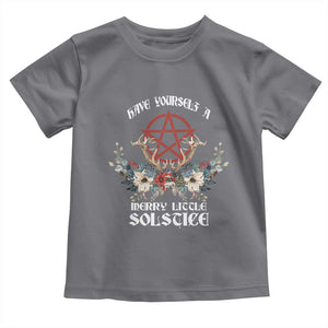Have Yourself A Merry Little Solstice Toddler T Shirt Yule Pagan Christmas Pentagram TS11 Charcoal Print Your Wear