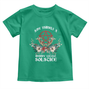 Have Yourself A Merry Little Solstice Toddler T Shirt Yule Pagan Christmas Pentagram TS11 Irish Green Print Your Wear