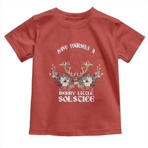 Have Yourself A Merry Little Solstice Toddler T Shirt Yule Pagan Christmas Pentagram TS11 Red Print Your Wear