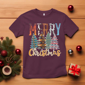 Merry Christmas Native American Xmas Tree T Shirt TS11 Maroon Print Your Wear
