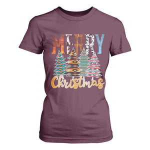Merry Christmas Native American Xmas Tree T Shirt For Women TS11 Maroon Print Your Wear