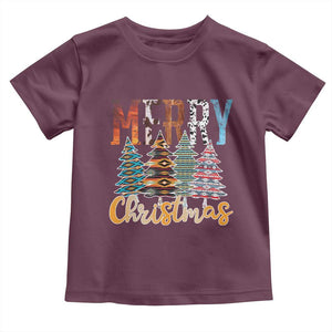 Merry Christmas Native American Xmas Tree Toddler T Shirt TS11 Maroon Print Your Wear