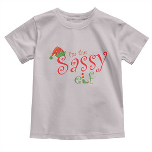 Funny Christmas Elf Toddler T Shirt I'm The Sassy Elf Family Matching TS11 Ice Gray Print Your Wear
