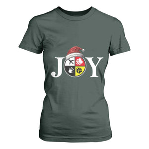 Christmas Native American Joy Medicine Wheel Santa Hat T Shirt For Women TS11 Dark Forest Green Print Your Wear