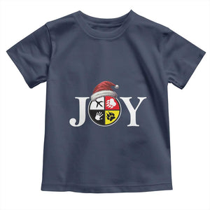 Christmas Native American Joy Medicine Wheel Santa Hat Toddler T Shirt TS11 Navy Print Your Wear