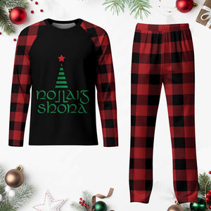 Funny Irish Gaelic Xmas Nollaig Shona Plaid Pajama Set Xmas Tree TS11 Buffalo Plaid Print Your Wear