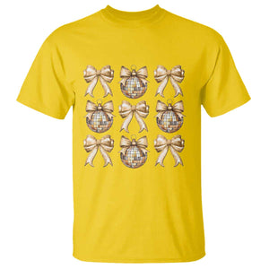 Coquette Happy New Year 2025 Gold Bow T Shirt TS11 Daisy Print Your Wear