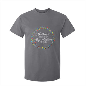 Funny Christmas Lights And Reproductive Rights T Shirt For Kid Led Light TS11 Charcoal Print Your Wear