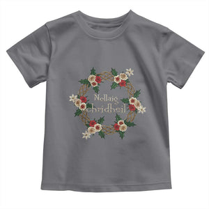 Scottish Celtic Christmas Nollaig Chridheil Toddler T Shirt Xmas Wreath TS11 Charcoal Print Your Wear