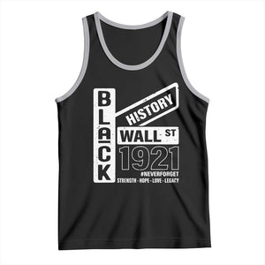 Never Forget Black Wall Street 1921 Tank Top Tulsa Black History Month TS11 Black Athletic Heather Print Your Wear