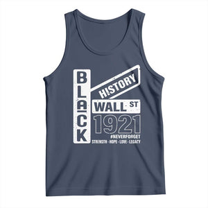 Never Forget Black Wall Street 1921 Tank Top Tulsa Black History Month TS11 Navy Print Your Wear