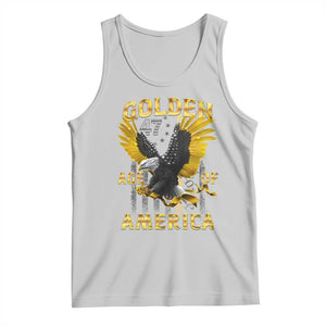 Trump 2025 Golden Age Of America Tank Top Gold Eagle Vintage American Flag TS11 Ash Print Your Wear
