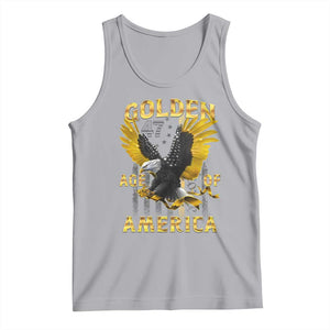 Trump 2025 Golden Age Of America Tank Top Gold Eagle Vintage American Flag TS11 Athletic Heather Print Your Wear