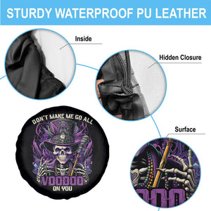 Funny Mardi Gras Voodoo Spare Tire Cover Don't Make Me Go All Voodoo On You New Orleans Witch Doctor TS11 Print Your Wear