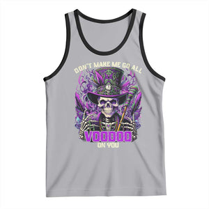 Funny Mardi Gras Voodoo Tank Top Don't Make Me Go All Voodoo On You New Orleans Witch Doctor TS11 Athletic Heather Black Print Your Wear