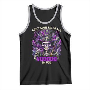 Funny Mardi Gras Voodoo Tank Top Don't Make Me Go All Voodoo On You New Orleans Witch Doctor TS11 Black Athletic Heather Print Your Wear