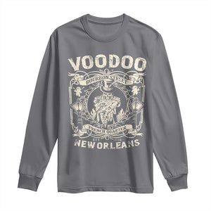 Voodoo Bourbon Street Spooky New Orleans Long Sleeve Shirt Voodoo Doctor TS11 Charcoal Print Your Wear