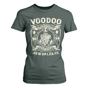 Voodoo Bourbon Street Spooky New Orleans T Shirt For Women Voodoo Doctor TS11 Dark Forest Green Print Your Wear
