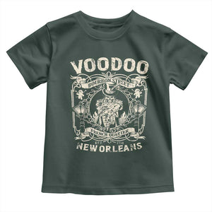 Voodoo Bourbon Street Spooky New Orleans Toddler T Shirt Voodoo Doctor TS11 Dark Forest Green Print Your Wear
