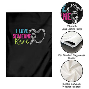 Rare Disease Awareness Garden Flag I Love Someone Rare Zebra Ribbon TS11 Print Your Wear