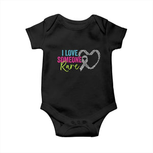 Rare Disease Awareness Baby Onesie I Love Someone Rare Zebra Ribbon TS11 Black Print Your Wear
