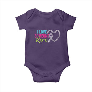Rare Disease Awareness Baby Onesie I Love Someone Rare Zebra Ribbon TS11 Purple Print Your Wear