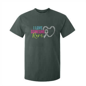 Rare Disease Awareness T Shirt For Kid I Love Someone Rare Zebra Ribbon TS11 Dark Forest Green Print Your Wear