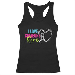Rare Disease Awareness Racerback Tank Top I Love Someone Rare Zebra Ribbon TS11 Black Print Your Wear