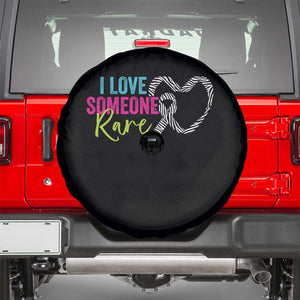 Rare Disease Awareness Spare Tire Cover I Love Someone Rare Zebra Ribbon TS11 Black Print Your Wear