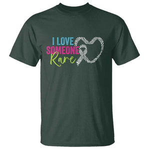 Rare Disease Awareness T Shirt I Love Someone Rare Zebra Ribbon TS11 Dark Forest Green Print Your Wear