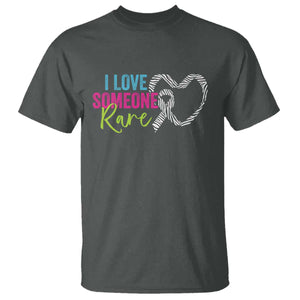 Rare Disease Awareness T Shirt I Love Someone Rare Zebra Ribbon TS11 Dark Heather Print Your Wear