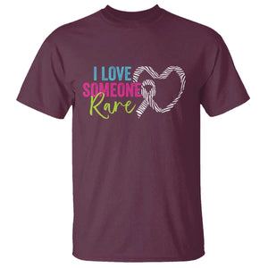 Rare Disease Awareness T Shirt I Love Someone Rare Zebra Ribbon TS11 Maroon Print Your Wear