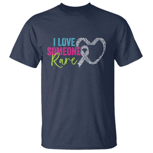Rare Disease Awareness T Shirt I Love Someone Rare Zebra Ribbon TS11 Navy Print Your Wear